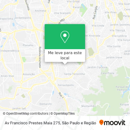 Av Francisco Prestes Maia 275 mapa