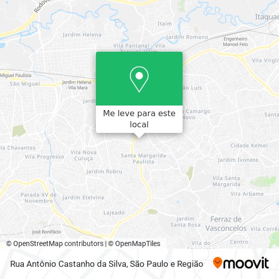 Rua Antônio Castanho da Silva mapa