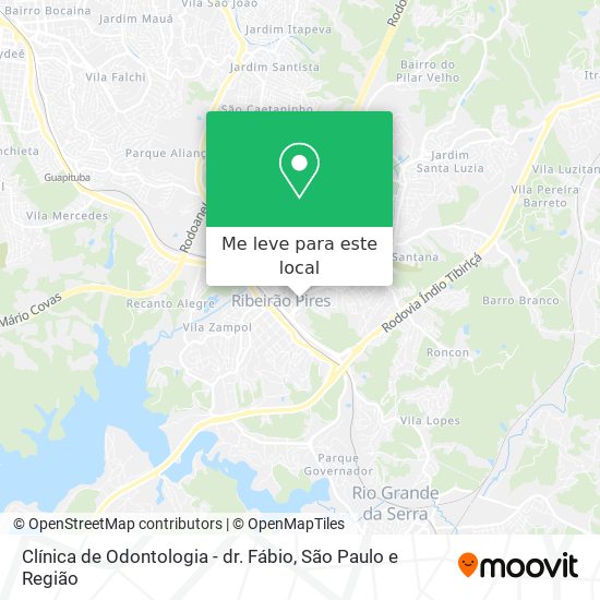 Clínica de Odontologia - dr. Fábio mapa