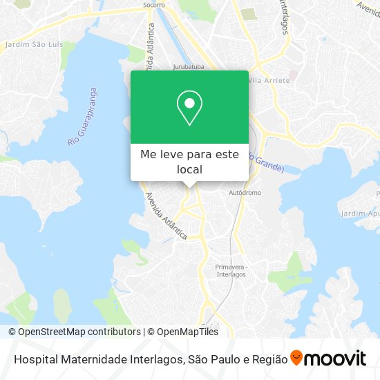 Hospital Maternidade Interlagos mapa