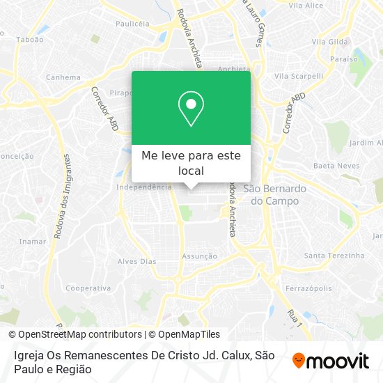 Igreja Os Remanescentes De Cristo Jd.  Calux mapa
