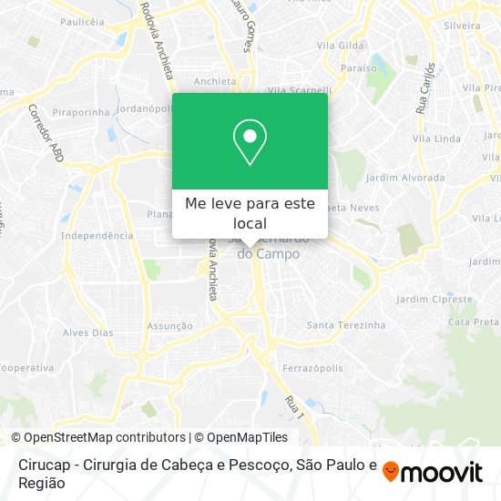 Cirucap - Cirurgia de Cabeça e Pescoço mapa