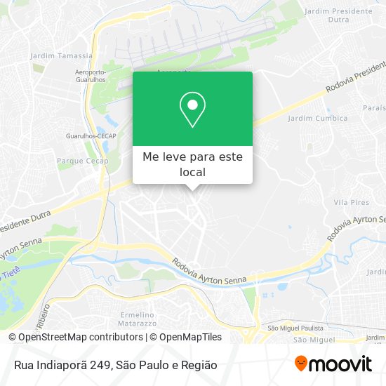 Rua Indiaporã 249 mapa