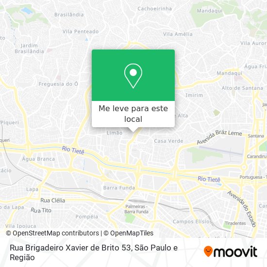 Rua Brigadeiro Xavier de Brito 53 mapa