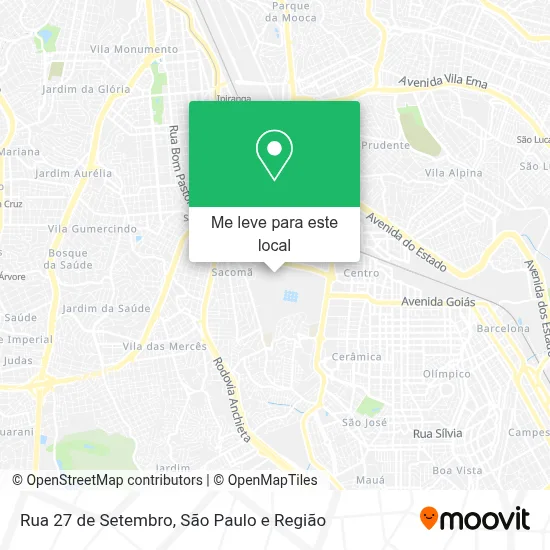 Rua 27 de Setembro mapa