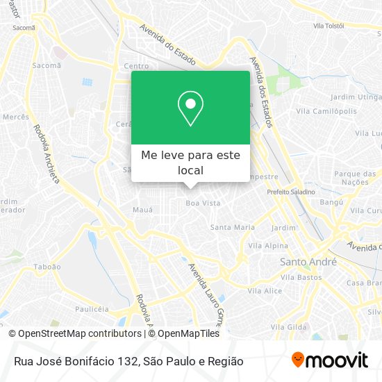 Rua José Bonifácio 132 mapa