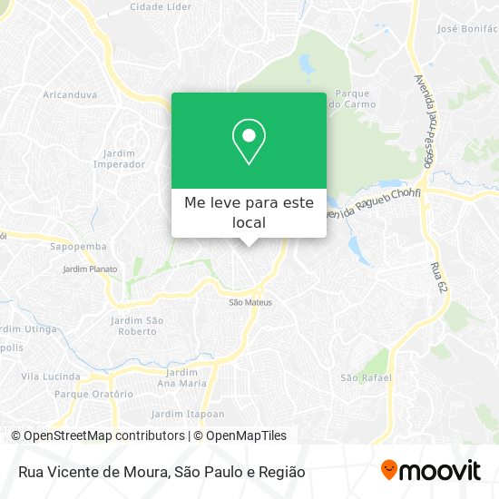Rua Vicente de Moura mapa