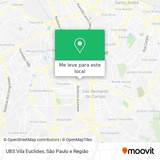 UBS Vila Euclides mapa