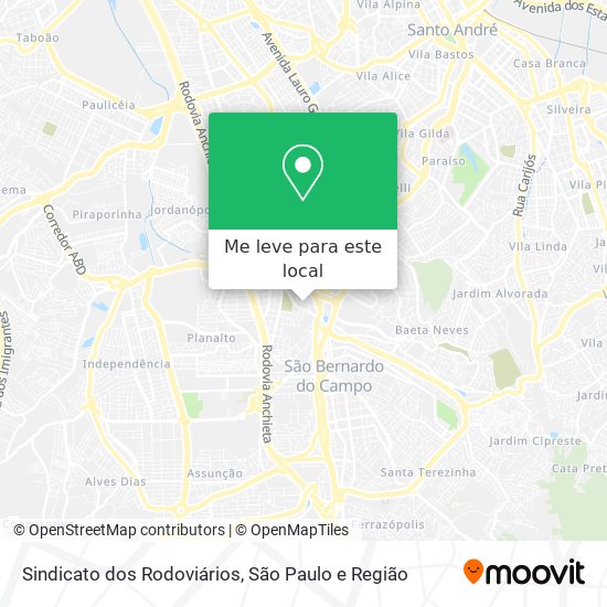 Sindicato dos Rodoviários mapa