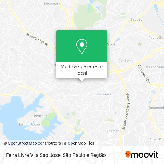 Feira Livre Vila Sao Jose mapa