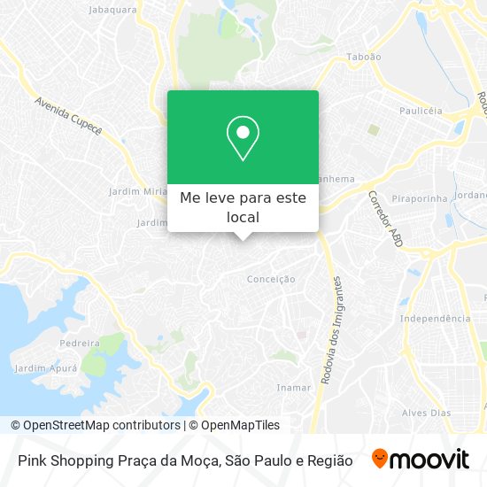 Pink Shopping Praça da Moça mapa