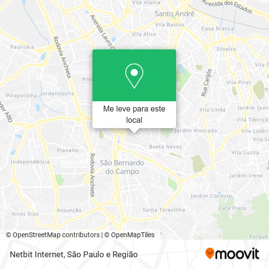Netbit Internet mapa