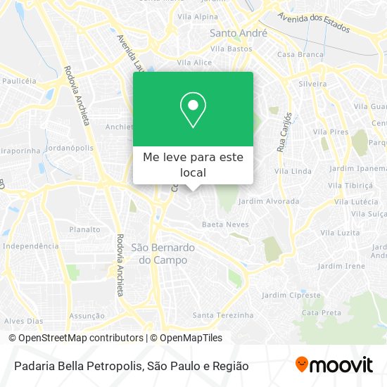 Padaria Bella Petropolis mapa