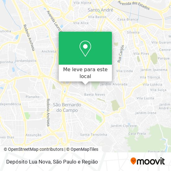 Depósito Lua Nova mapa