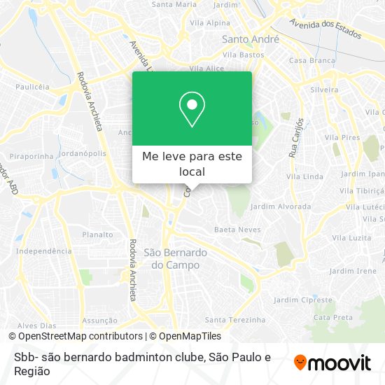 Sbb- são bernardo badminton clube mapa