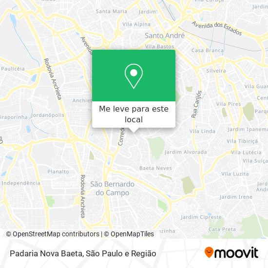 Padaria Nova Baeta mapa