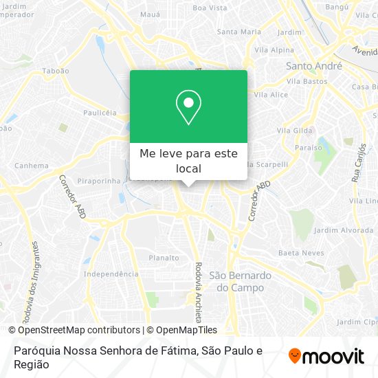 Paróquia Nossa Senhora de Fátima mapa