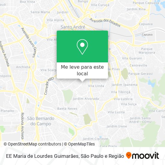 EE Maria de Lourdes Guimarães mapa