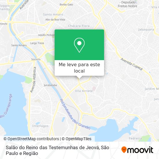 Salão do Reino das Testemunhas de Jeová mapa