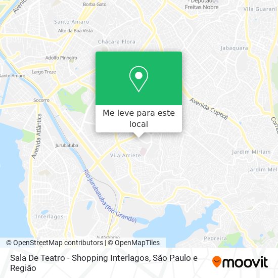 Sala De Teatro - Shopping Interlagos mapa