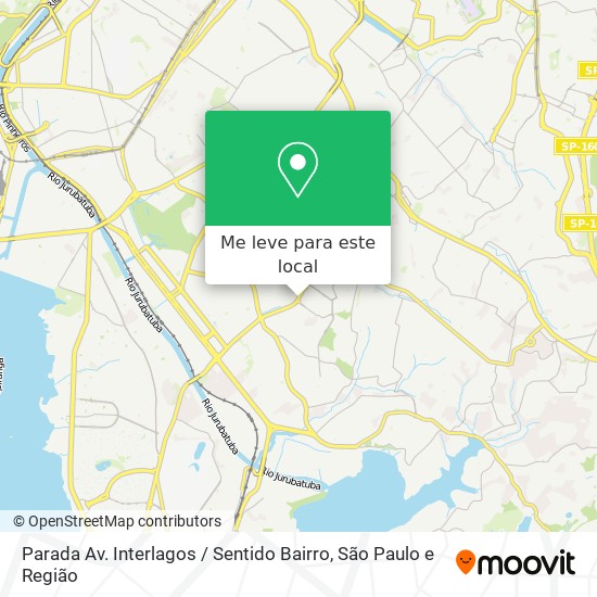 Parada Av. Interlagos / Sentido Bairro mapa