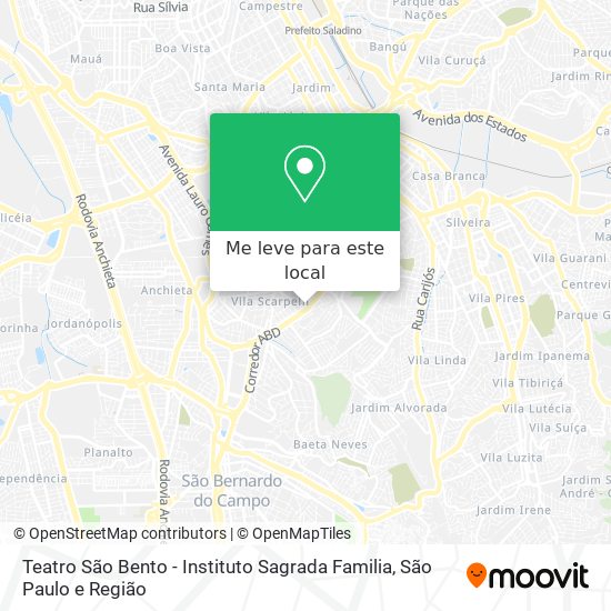 Teatro São Bento - Instituto Sagrada Familia mapa