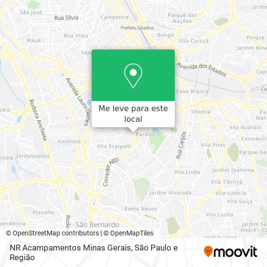 NR Acampamentos Minas Gerais mapa