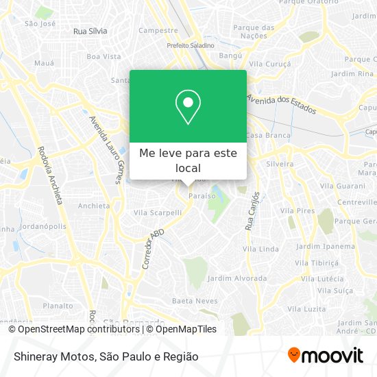 Shineray Motos mapa