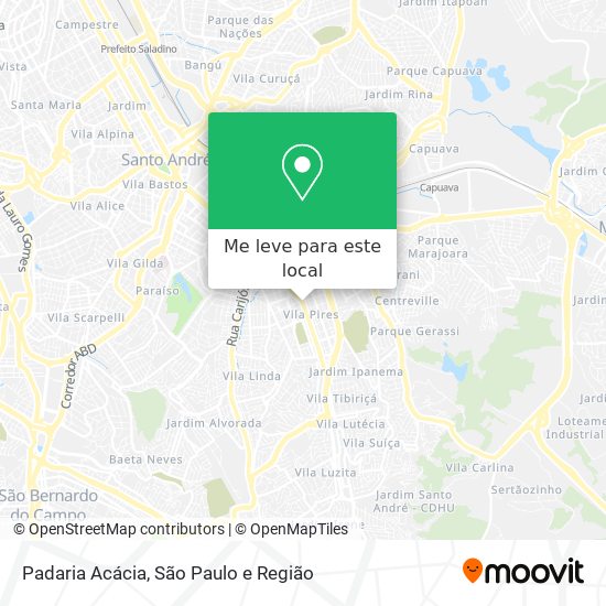 Padaria Acácia mapa