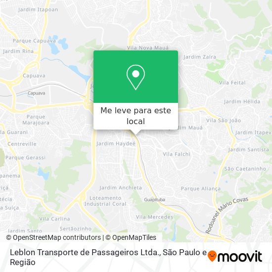 Leblon Transporte de Passageiros Ltda. mapa