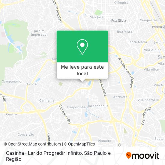 Casinha - Lar do Progredir Infinito mapa