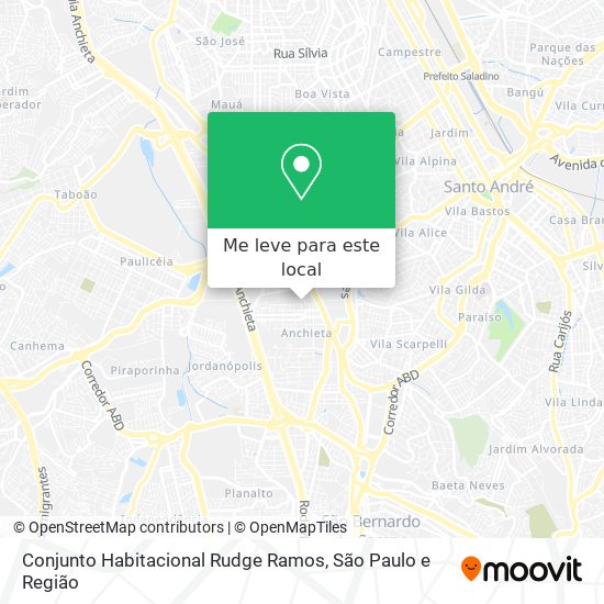 Conjunto Habitacional Rudge Ramos mapa