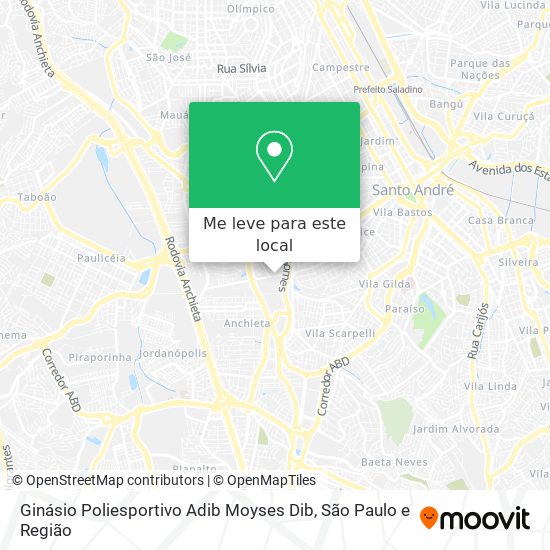 Ginásio Poliesportivo Adib Moyses Dib mapa