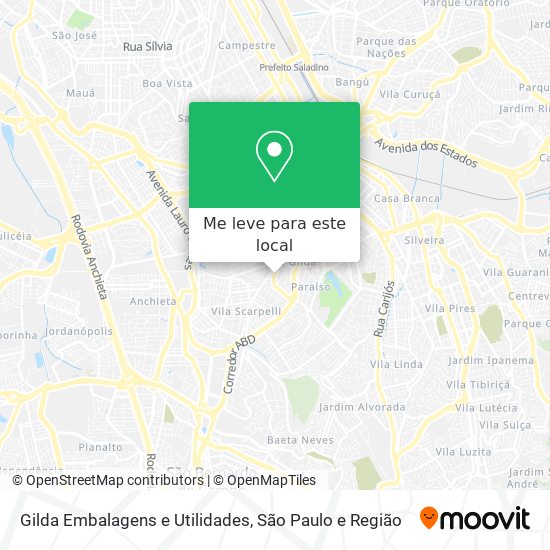 Gilda Embalagens e Utilidades mapa