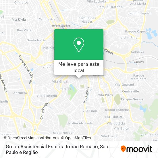 Grupo Assistencial Espirita Irmao Romano mapa