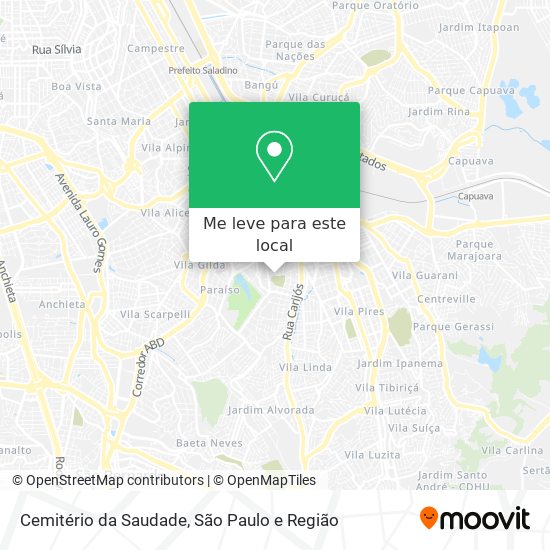 Cemitério da Saudade mapa