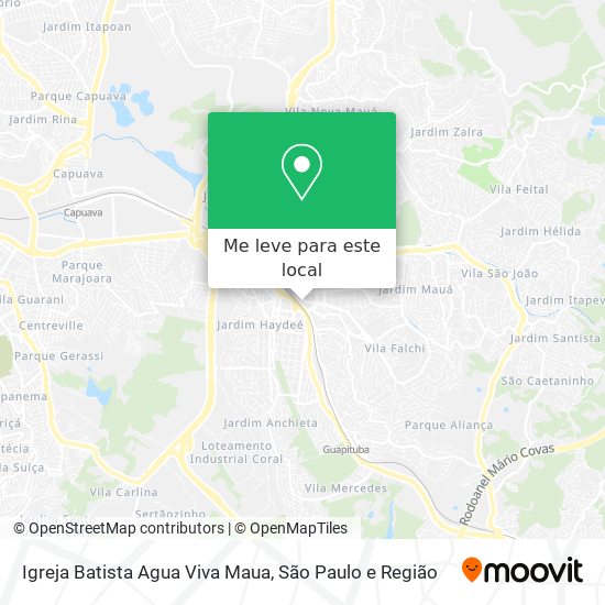 Igreja Batista Agua Viva Maua mapa