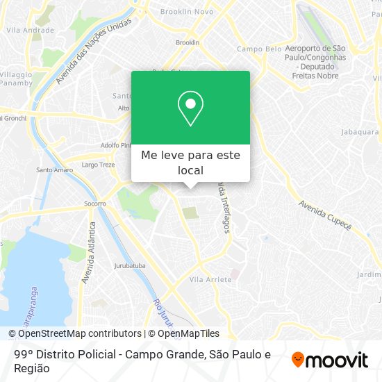 99º Distrito Policial - Campo Grande mapa