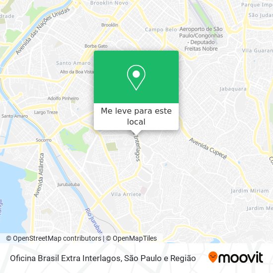 Oficina Brasil Extra Interlagos mapa