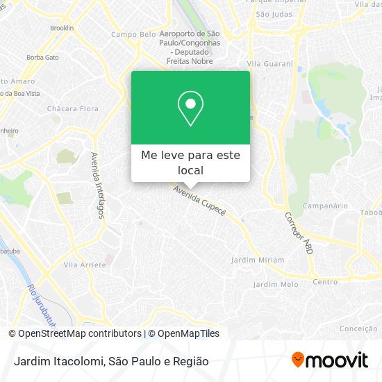 Jardim Itacolomi mapa