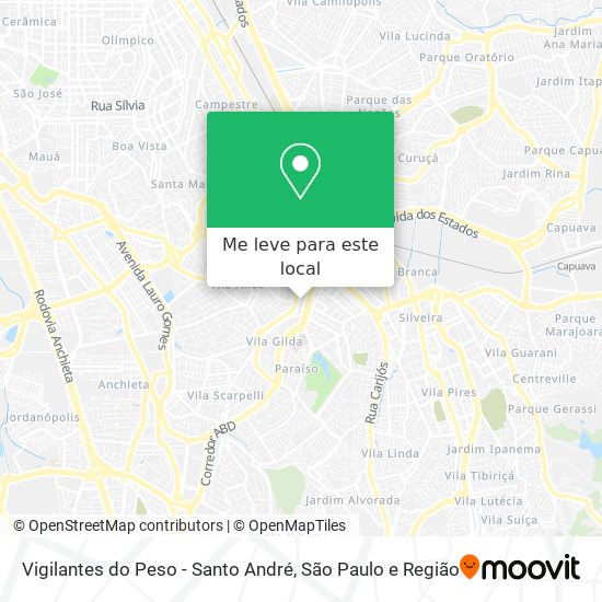 Vigilantes do Peso - Santo André mapa