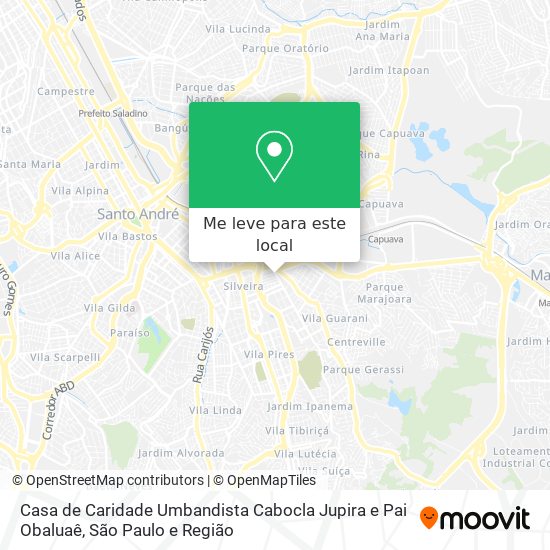 Casa de Caridade Umbandista Cabocla Jupira e Pai Obaluaê mapa