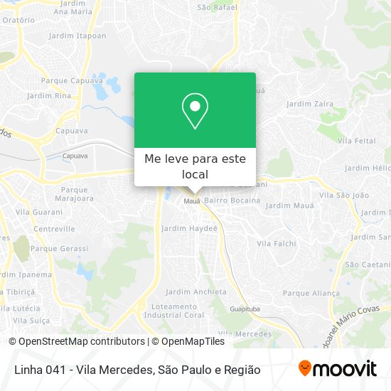 Linha 041 - Vila Mercedes mapa