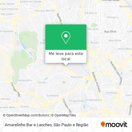 Amarelinho Bar e Lanches mapa