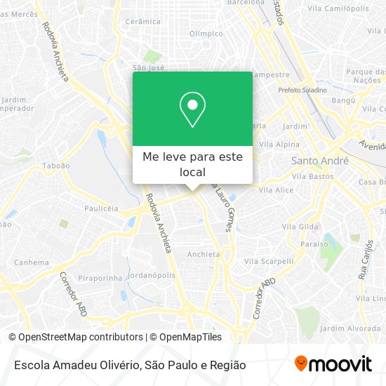 Escola Amadeu Olivério mapa