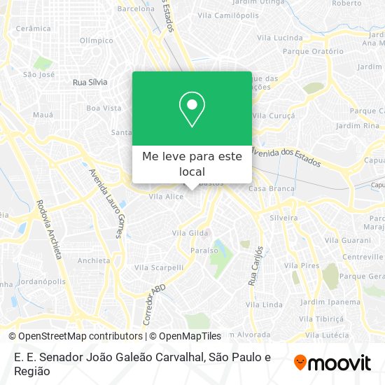 E. E. Senador João Galeão Carvalhal mapa