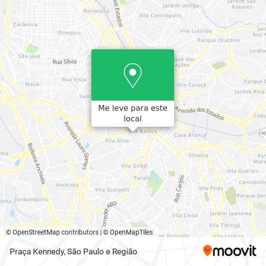 Praça Kennedy mapa