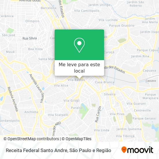 Receita Federal Santo Andre mapa