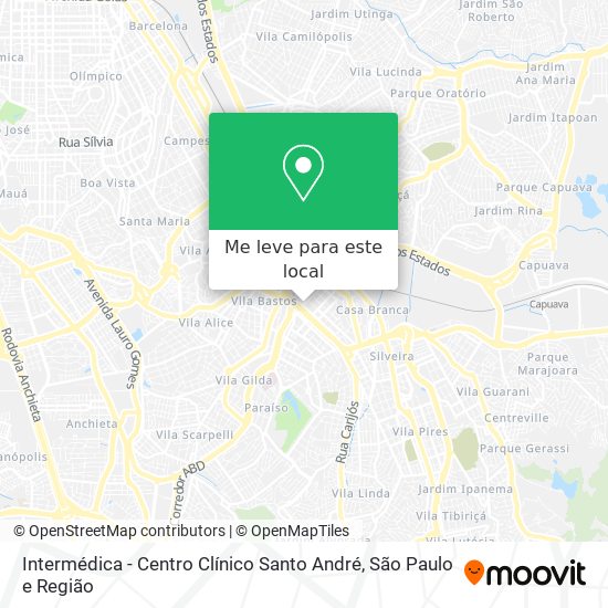 Intermédica - Centro Clínico Santo André mapa