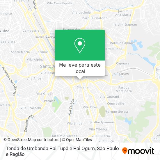 Tenda de Umbanda Pai Tupã e Pai Ogum mapa
